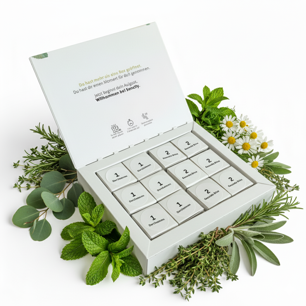 Saunadrop produktverpackung 12 stück inhalt