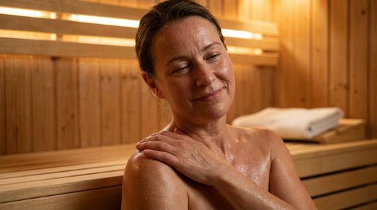 Wärmetherapie in der Sauna, Rückenschmerzen und Rheumabeschwerden.