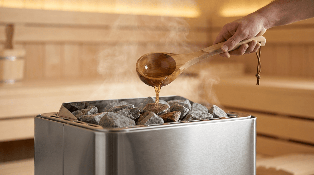 Birkensud als Aufguss in der Heimsauna sicher verwenden ohne Brandgefahr.