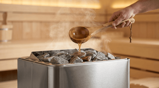 Birkensud als Aufguss in der Heimsauna sicher verwenden ohne Brandgefahr.