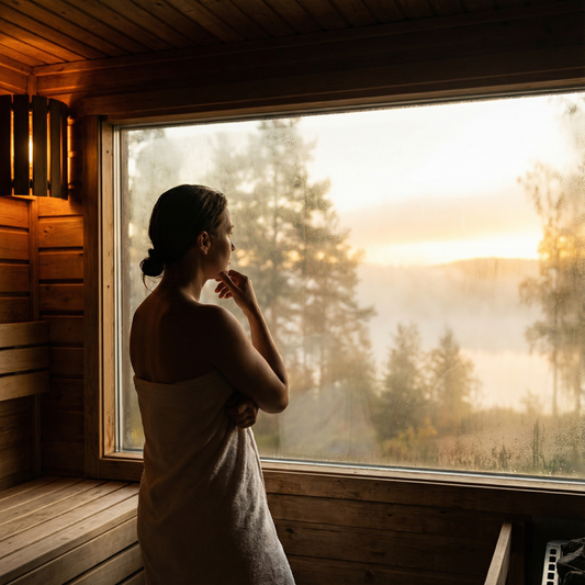 Ein friedlicher Moment in der Sauna, der hilft, neue Kraft zu sammeln.