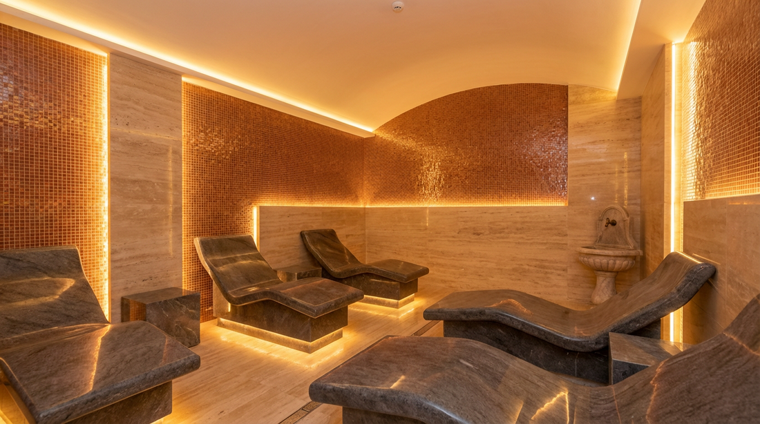 Das Laconium: Römische Schwitzstube mit beheizten Steinliegen und Strahlungswärme