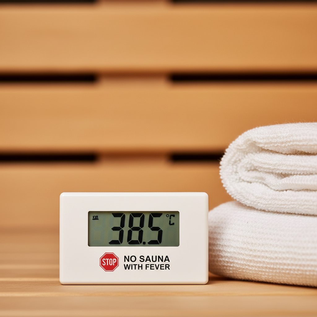 Sauna bei Erkältung: Ab erhöhter Temperatur oder Fieber ist Saunieren gefährlich für das Herz.