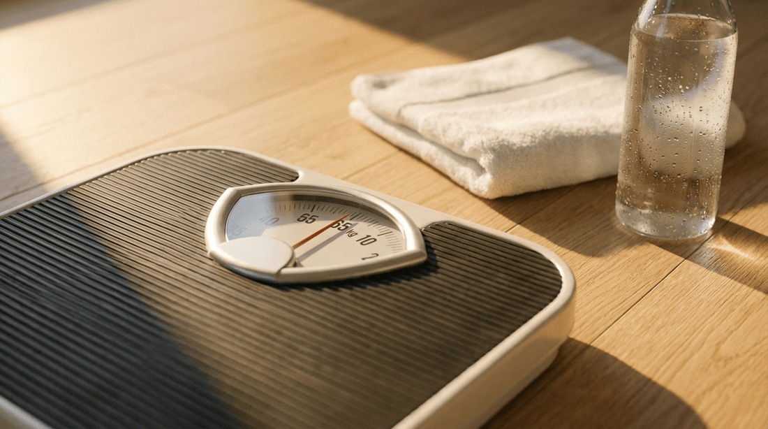 Personenwaage nach dem Saunagang zeigt Wasserverlust nicht Fettabbau