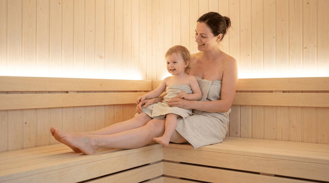 Sauna mit Kindern ab 2-3 Jahren in der milden Bio-Sauna sicher möglich