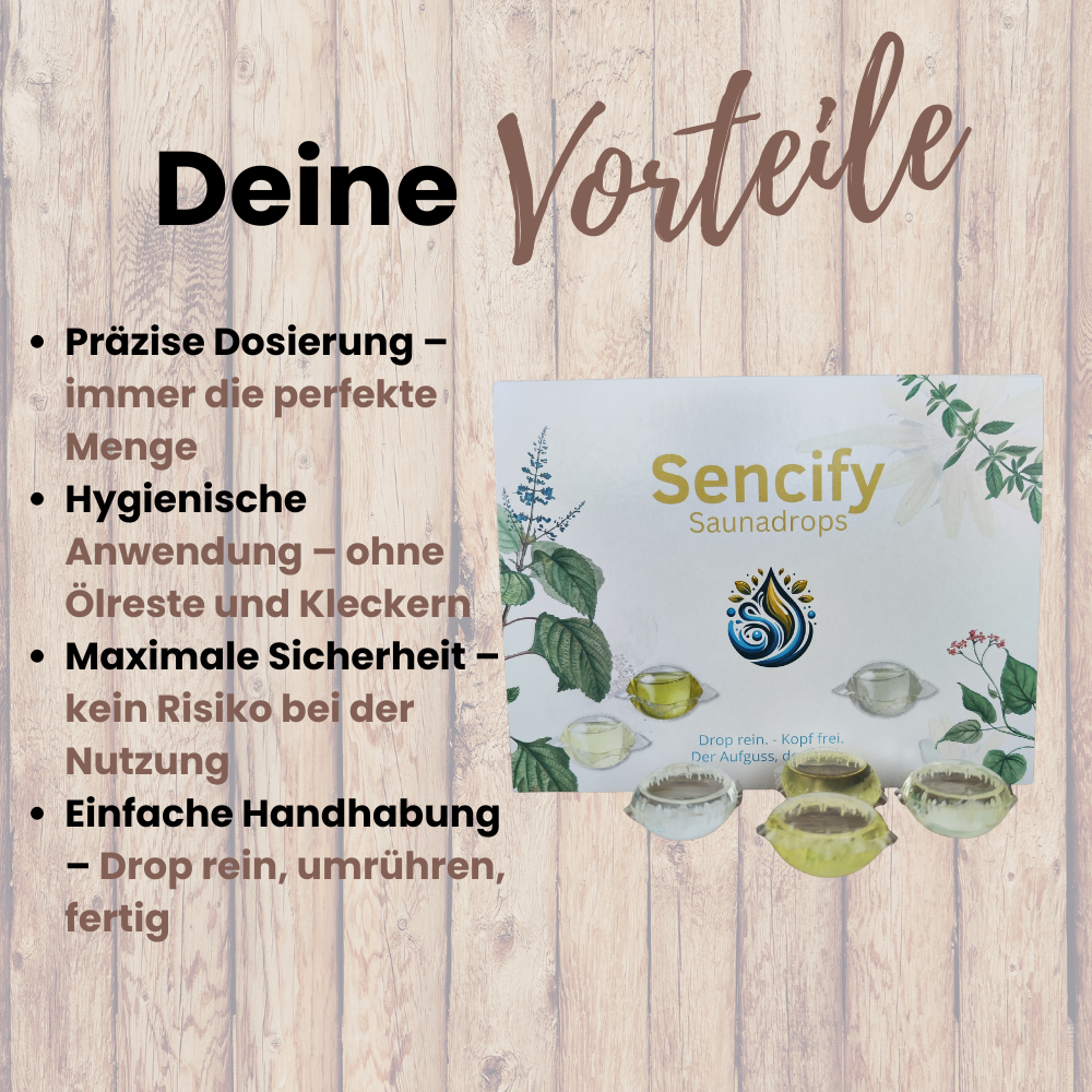 Saunadrop produktverpackung 12 stück inhalt