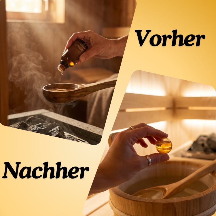 Saunadrops Saunaaufguss mit ätherischen Ölen, 2 Saunaöl Sorten