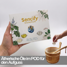 Saunadrops Saunaaufguss Pods mit ätherischen Ölen, 2 Saunaöl Sorten