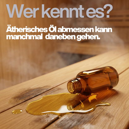 bild, öl flasche umgekippt in der sauna